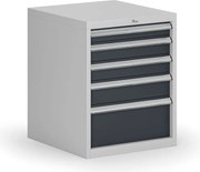 Kontener warsztatowy do zawieszenia G8, 5x szuflada, 560 x 600 x 700 mm, grafitowy