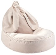Beżowy aksamitny dziecięcy worek do siedzenia Bunny – Wigiwama