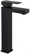Mexen Cube bateria umywalkowa wysoka, czarna - 72910-70