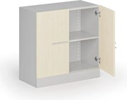Metalowa szafa z drewnianymi drzwiami, demontowana, 800 x 800 x 400 mm, brzoza