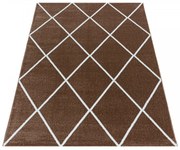 Dywan nowoczesny Rio romby ceglany 80 cm x 150 cm