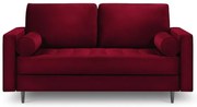 Czerwona aksamitna sofa Milo Casa Santo, 174 cm