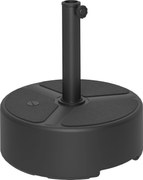 Outsunny Stojak na parasol z HDPE napełniany 18kg/20kg piasek woda, okrągły czarny | Aosom PL