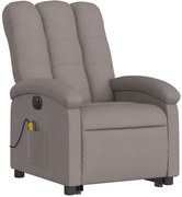 Rozkładany fotel wypoczynkowy podnoszony w kolorze taupe E6-E20