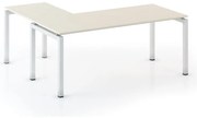 Narożne biurko PRIMO SQUARE, 180x180 cm, brzoza