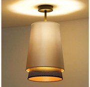 Duolla - Żyrandol natynkowy BELL SHINY 1xE27/15W/230V śr. 25 cm srebrny/czarny