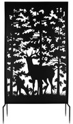 Czarna metalowa osłona balkonowa 100x186 cm Deer – Esschert Design