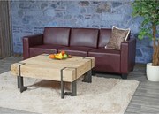 3-osobowa sofa Moncalieri, czerwono-brązowa