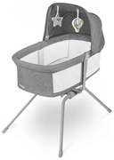 Lionelo - Łóżeczko turystyczne 3 w 1 MALIN Szary kamień