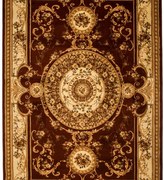 Brązowy gruby elegancki chodnik we wzór retro M9-P77