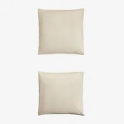 Zestaw 2 Poszewek Na Poduszki Z Lnu O Gramaturze 160g/m² Sorana Kremowa Semoline & 60 X 60 Cm - Sklum