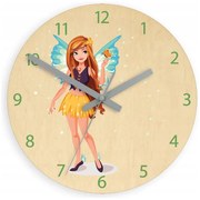 Zegar ścienny cichy do pokoju dziecięcego drewniany nowoczesny dekoracyjny