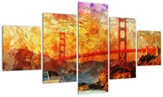 Obraz - Golden Gate, San Francisco, Kalifornia (125x70 cm)