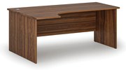 Narożne biurko PRIMO WOOD, 180x120 cm, lewe, orzech