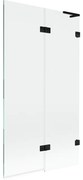 Mexen Lunar L parawan nawannowy 2-skrzydłowy prawy 100 x 150 cm, transparent, czarny - 897L-100-100-70-00-P