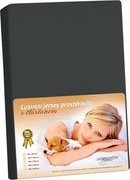 Prześcieradło z elastanu Jersey, czarny, 160 x 200 cm