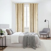 Zasłona welurowa kremowa złoty marmurek 140x250 na przelotkach Marmaris