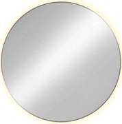 Srebrne okrągłe lustro led F2-H46