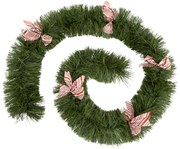 Girlanda świąteczna, gęsta choinka z kokardami, 270 cm