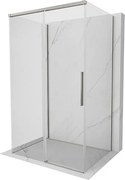 Mexen Rox-3S kabina prysznicowa 3-ścienna rozsuwana 130 x 120 cm, transparent, nikiel szczotkowany - 8C2-130-120-97-00-3S