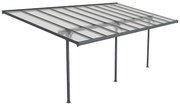 Pergola przyścienna z aluminium 18,8 m² ALVARO - kolor antracytowy