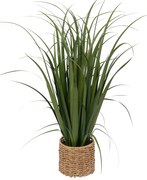 Sztuczna trawa w plecionej doniczce, 122 cm