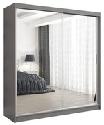 Szafa przesuwna - Debra 200 cm, szary mat