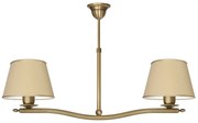 Mosiężny żyrandol z abażurami L-S2LA