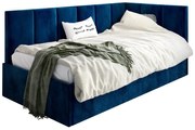 Granatowe Tapicerowane Łóżko Sofa 120X200 B9-W93
