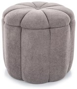 Szary taboret TUP z miejscem do przechowywania 45x45 cm