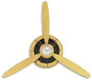 Metalowy zegar ścienny, śmigło.