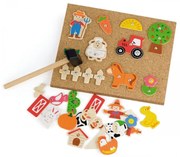 Przybijanka drewniana farma viga toys korkowa tablica