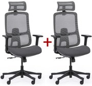 Krzesło biurowe LYNX 1+1 GRATIS, szary