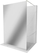 Mexen Kioto ścianka prysznicowa wolnostojąca 100 x 200 cm, lustro 8 mm, nikiel szczotkowany - 800-100-002-97-50