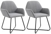 2 sztuki jasnoszarych tapicerowanych krzeseł H5-C42