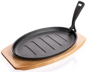 Owalna patelnia żeliwna z deską B8-S98