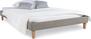 Tapicerowane łóżko 140x200x12 cm szare
