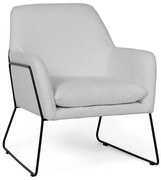 Szary designerski fotel MILAN