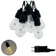 Zewnętrzny dekoracyjny łańcuch LED 10xLED/0,15W/230V 3,8 m IP44 czarny