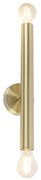 Stylowa lampa ścienna w stylu vintage złota 2-światłowa - Tubi ArtDeco Oswietlenie wewnetrzne