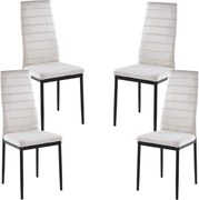 Zestaw 4 Krzese Lauter Aksamitne