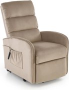Fotel rozkładany elektrycznie MARONI beżowy z funkcją pionizacji HALMAR