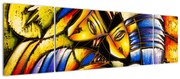 Obraz - Obraz olejny, kochankowie (170x50 cm)