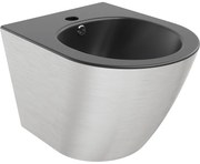 Mexen Lena bidet wiszący, czarny mat/srebrny wzór linie - 35224873