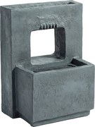 Outsunny Fontanna ogrodowa, 2-poziomowa z oświetleniem LED, donicą, designem kamienia, regulowana, 45 x 31,5 x 58,5 cm | Aosom PL