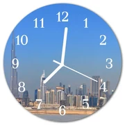Zegar ścienny okrągły Miasto Dubai