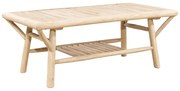 Stolik kawowy ogrodowy prostokątny z drewna tekowego dł. 120 cm - Naturalny jasny - TULUM marki MYLIA