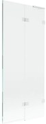Mexen Lunar L parawan nawannowy 2-skrzydłowy prawy 80 x 150 cm, transparent, biały - 897L-080-100-20-00-P
