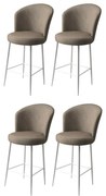 Zestaw krzeseł barowych Fora Cappuccino and White, 4 szt., 4 szt.