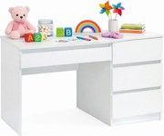 Białe biurko z szufladami dziecięce, młodzieżowe L0-A43